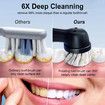 Electric Toothbrush Rotary TypeC Power Rechargeable Teeth Deep Cleaning Birthday Christmas Gifts Oral Care Set 8 Replacement Heads Travel Case Col. Black