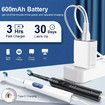 Electric Toothbrush Rotary TypeC Power Rechargeable Teeth Deep Cleaning Birthday Christmas Gifts Oral Care Set 8 Replacement Heads Travel Case Col. Black