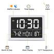 Digital Alarm Clock LED Time Display, Alarm Clock, Adjustable Bedside Clock Volume for Bedroom (White)
