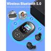 64GB MP3 Music Player with Bluetooth 5.2,HiFi Music MP3 Player with Sensitive Touch Button,1.5Inch Screen,Portable MP3 Player with Clip/Pedometer,Earphone Included
