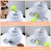 Dog Ball Launcher Dog Food Tenni Ball Machine,Dog Puzzle Feeder Dispenser,Dog Training Treats Interactive Feeder Balls Smart Puzzle Toy Color Grey