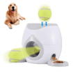 Dog Ball Launcher Dog Food Tenni Ball Machine,Dog Puzzle Feeder Dispenser,Dog Training Treats Interactive Feeder Balls Smart Puzzle Toy Color Grey