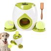 Dog Ball Launcher Dog Food Tenni Ball Machine,Dog Puzzle Feeder Dispenser,Dog Training Treats Interactive Feeder Balls Smart Puzzle Toy Color Green