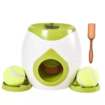 Dog Ball Launcher Dog Food Tenni Ball Machine,Dog Puzzle Feeder Dispenser,Dog Training Treats Interactive Feeder Balls Smart Puzzle Toy Color Green