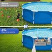 2 Sets of Poolside Storage Baskets with Cup Holders - Perfect for 3-Inch or Smaller Top Rails - above Ground Pool Accessories - Fit for Most above Ground Pool (Grey)