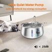 Stainless Steel Pet Water Fountain Automatic Cat Dog Drinker Dispenser 4L Ultra Quiet Filter Level Window Sponge Faucet