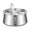 Stainless Steel Pet Water Fountain Automatic Cat Dog Drinker Dispenser 4L Ultra Quiet Filter Level Window Sponge Faucet