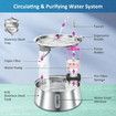 Stainless Steel Pet Water Fountain Automatic Cat Dog Drinker Dispenser 4L Ultra Quiet Filter Level Window Sponge Faucet