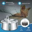 Stainless Steel Pet Water Fountain Automatic Cat Dog Drinker Dispenser 4L Ultra Quiet Filter Level Window Sponge Faucet