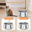 Stainless Steel Pet Water Fountain Automatic Cat Dog Drinker Dispenser 4L Ultra Quiet Filter Level Window Sponge Faucet