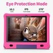 10.1 Inch Kids Tablet with 3GB RAM 64GB ROM Android 12 1280x800 IPS HD Touch Screen Parental Control Pre-Installed Apps Educational Learning Tablet Case(Pink-USB Adapter Not Included)