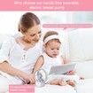 Wearable Breast Pump, Hands Free Electric Breast Pump with 4 Mode 12 Levels, Leak Proof Design and Low Noise (Pink)