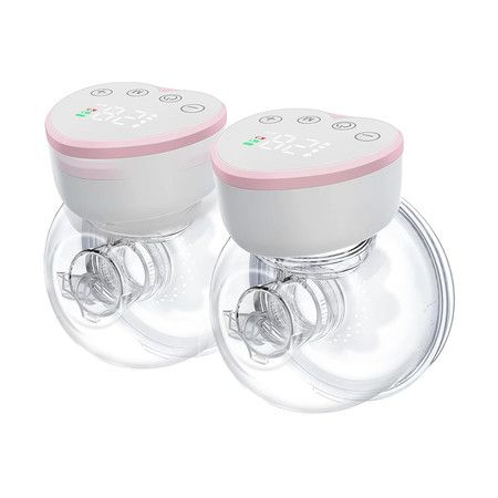 Wearable Breast Pump, Hands Free Electric Breast Pump with 4 Mode 12 Levels, Leak Proof Design and Low Noise  (Pink)