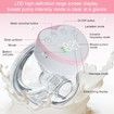 Wearable Breast Pump, Hands Free Electric Breast Pump with 4 Mode 12 Levels, Leak Proof Design and Low Noise (Pink)