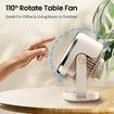 Desk Fan, Air Circulator Quiet Operating Fan For Bedroom, Portable Fan with USB, Personal Fan For Office and Living Room