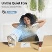 Desk Fan, Air Circulator Quiet Operating Fan For Bedroom, Portable Fan with USB, Personal Fan For Office and Living Room
