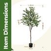 Artificial Olive Tree Plant Pot Imitation Green Fake Faux Natural Indoor Decor Home Office Lifelike Fruit Leaves 180cm