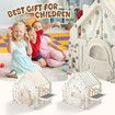 Kids Cubby House Playhouse Childrens Pretend Play Gym Cottage Cabin Activity Centre Toy Building Block Table Storage Box