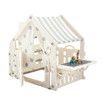 Kids Cubby House Playhouse Childrens Pretend Play Gym Cottage Cabin Activity Centre Toy Building Block Table Storage Box