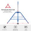 Kids Gymnastics Bar Training Climbing Frame Playground Workout Horizontal Expandable Monkey Kip for Home Blue