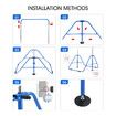 Kids Gymnastics Bar Training Climbing Frame Playground Workout Horizontal Expandable Monkey Kip for Home Blue