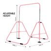 Kids Gymnastics Bar Training Climbing Frame Playground Workout Horizontal Expandable Monkey Kip for Home Pink