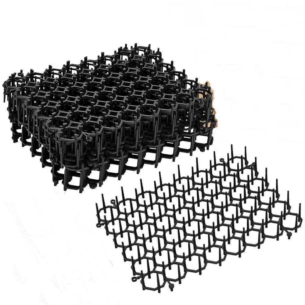 12 Pcs Cat Deterrent Mat, Scat Mat for Cats with Spikes, Cat Repellent Indoor Furniture, Outdoor Garden Fence Animal Barrier