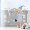 Baby Playpen 18 Panels Safe Fence Kids Enclosure Kidbot Activity Centre Safety Barrier Foldable Gate Play Yard Rabbit Design