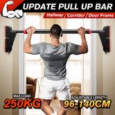 Pullup Bar Chinup Situp Push Up 250kg Horizontal Door Home Gym Abs Workout Exercise Shoulder Chest 96-140cm Adjustable