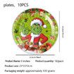 67 PCS Grinch Christmas Party Dinnerware Set Paper Plates Napkins Cups Ideal Holiday Tableware