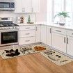Ghost Pumpkin Cat Boo Orange Halloween Kitchen Mats Set of 2,Black Home Decor Low-Profile Kitchen Rugs for Floor(50*80-50*120CM)