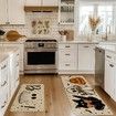 Ghost Pumpkin Cat Boo Orange Halloween Kitchen Mats Set of 2,Black Home Decor Low-Profile Kitchen Rugs for Floor(50*80-50*120CM)