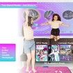 PU Dance Game Mat AR Camera 30MM Thick Double Electronic Dancing Pad Wireless Music 2 Motion Sensor Controllers Running HDMI TV Kids Birthday Christmas Gifts