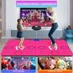 PU Dance Game Mat AR Camera 30MM Thick Double Electronic Dancing Pad Wireless Music 2 Motion Sensor Controllers Running HDMI TV Kids Birthday Christmas Gifts