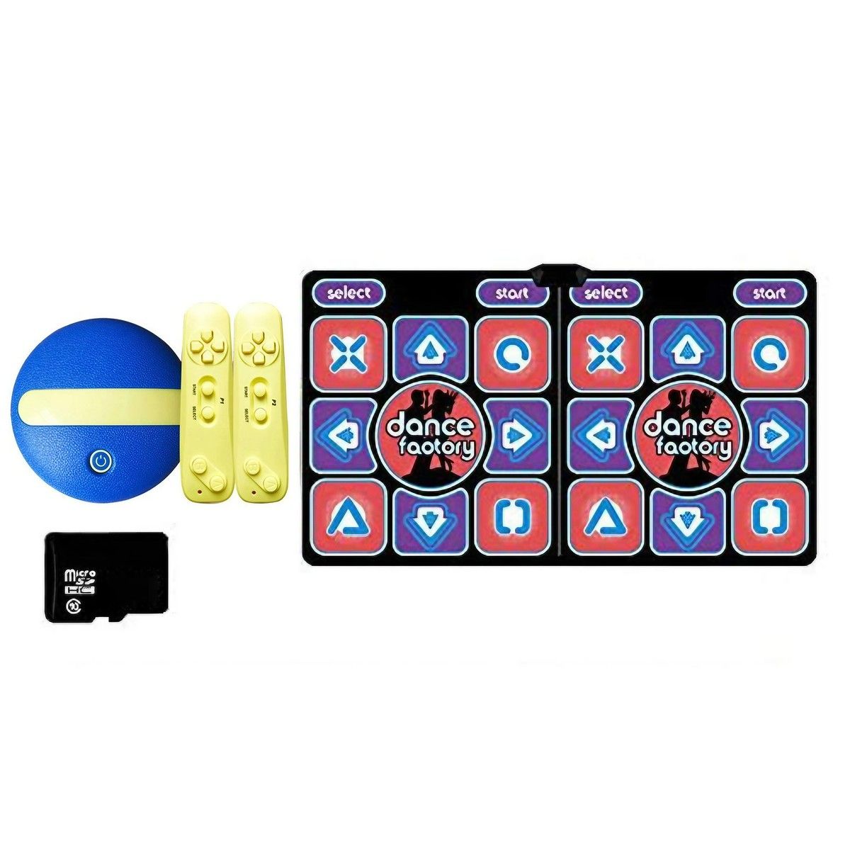 Wireless Dance Mat Double PVC 11mm Thick DUO Music Fitness Dancing Pad Dual Handles Running Game HDMI TV Birthday Christmas Gift Entertainment