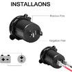 Universal 12V/24V Car Cigarette Lighter Socket, for Car Marine Motorcycle ATV RV and More, Car Interior Accessories