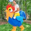 Halloween Inflatable Rooster Costume, Funny Cosplay Halloween Costume for Men Women Birthday Christmas, Suitable for Height 150-190 CM
