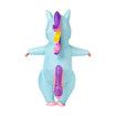 Inflatable Costume, Full Body Riding a Unicorn Blow Up Costume for Halloween Inflatables Party, Suitable for Height 150-190 CM (Blue)
