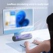 Portable Air Conditioning Fan Rechargeable Tower Cooling Fan Quiet with 3 Speeds Wall-mounted  Desktop with Hook Color Grey