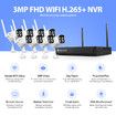 3MP Security Camera Set Wireless CCTV Home Indoor Outdoor House WiFi Surveillance System Full HD with 8 Channel NVR
