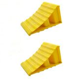 2 Pcs Wheel Chocks, Non Slip Base, Tire Chocks, Heavy Duty Safety Wheel Chocks for RV, Trailer, Car Truck Stopper，Helps Keep Your Trailer or RV in Place