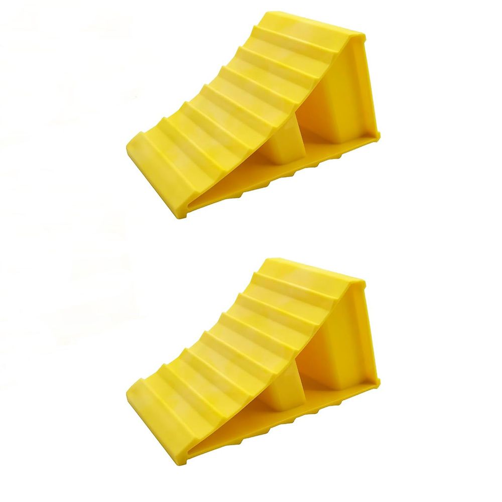 2 Pcs Wheel Chocks, Non Slip Base, Tire Chocks, Heavy Duty Safety Wheel Chocks for RV, Trailer, Car Truck Stopper,Helps Keep Your Trailer or RV in Place