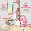 3 in 1 Kids Slide Set Climber Ladder Steps Basketball Hoop Indoor Outdoor Playground Activity Centre Stairs Equipment Playset Toy Pink