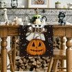 Polka Dot Ghost Pumpkin Cat Boo Halloween Table Runner, Bat Seasonal Fall Kitchen Dining Table Decoration for Home Party Decor-33*183CM