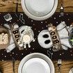 Polka Dot Ghost Pumpkin Cat Boo Halloween Table Runner, Bat Seasonal Fall Kitchen Dining Table Decoration for Home Party Decor-33*183CM