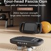 4-Head Massage Gun Deep Tissue Pro - Percussion Massager Gun 6 Massage Modes, Timing Full Body Massager for Back,Legs,Neck (Black)