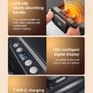 4-Head Massage Gun Deep Tissue Pro - Percussion Massager Gun 6 Massage Modes, Timing Full Body Massager for Back,Legs,Neck (Black)