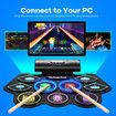 9 Pads Electronic Drum Kit Electric Digital USB Roll Up Bluetooth Practice Pad Speaker Headphone Jack Beginner Musical Instrument Drumsticks Colourful