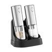 Electric Salt and Pepper Grinder Set 2PCS Stainless Steel Ceramic Mill USB Rechargeable Refillable Spice Shaker Blender Automatic Grinding Kitchen