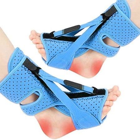 Plantar Fasciitis Night Splint 3 Adjustable Planters Facetious Relief Brace,Plantar Fasciitis Relief Women Men Straps,Support Relief Foot Drop Achilles Tendonitis Day Night (Blue-2PC)